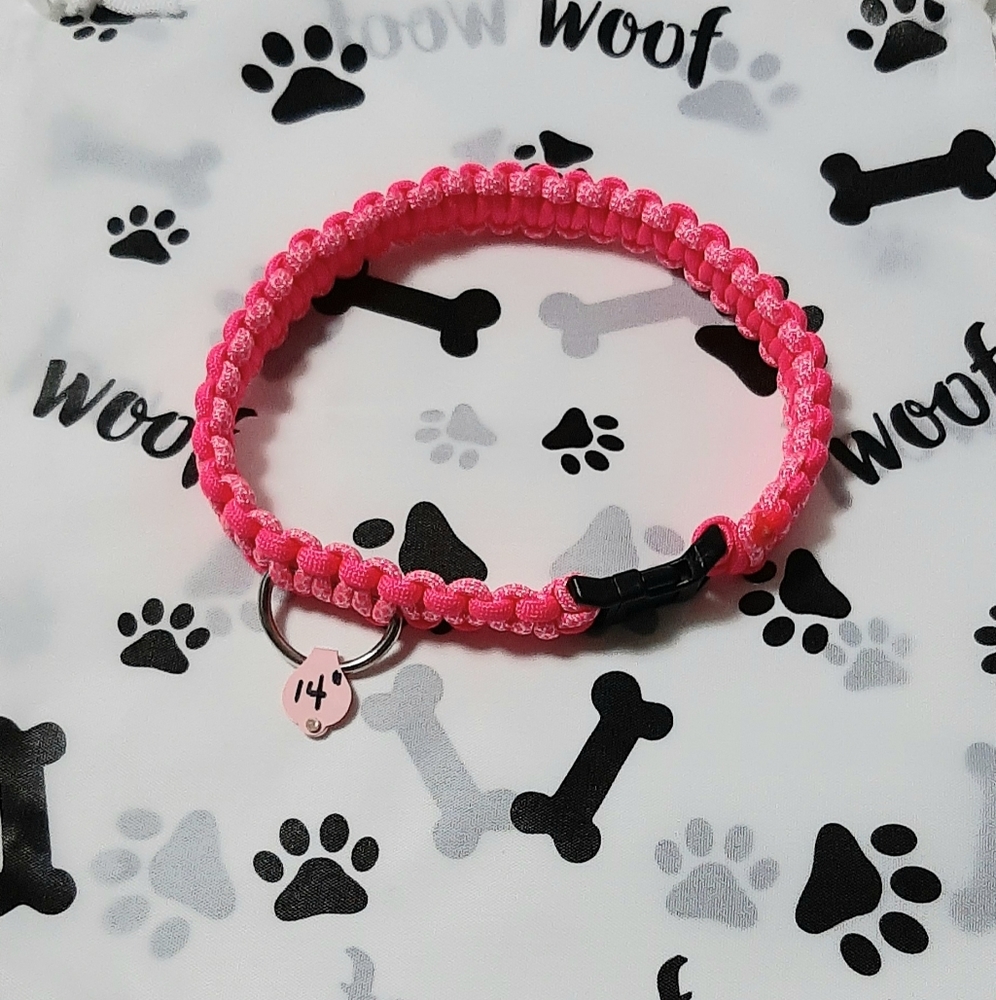 Paracord Dog Collar Cobra Weave w/ YKK Buckle